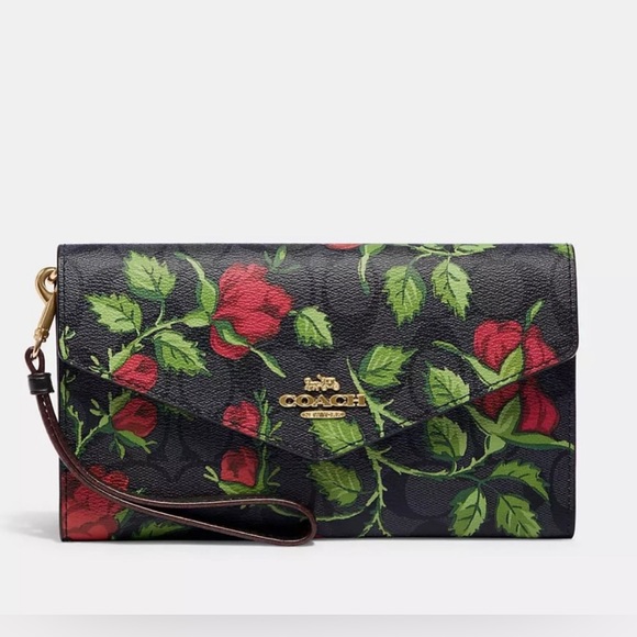 Coach Bags Coach Travel Envelope Wallet In Signature Canvas With